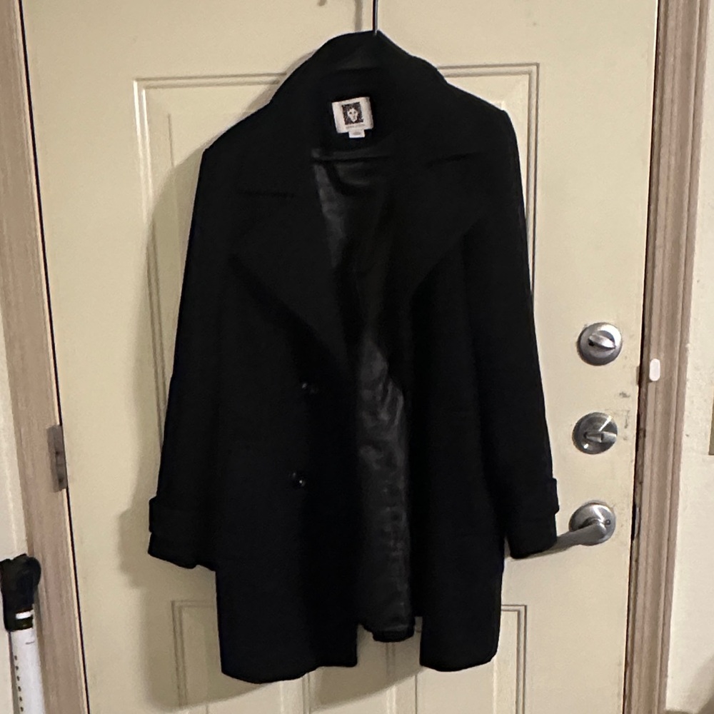 Anne Klein Classic Black Trench Coat